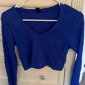 Shein Blue Long Sleeve Top
